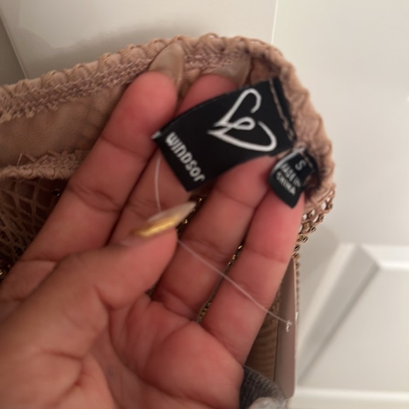 WINDSOR’s Caught In Good Vibes Fishnet Rhinestone Midi Dress - Picture 6 of 6